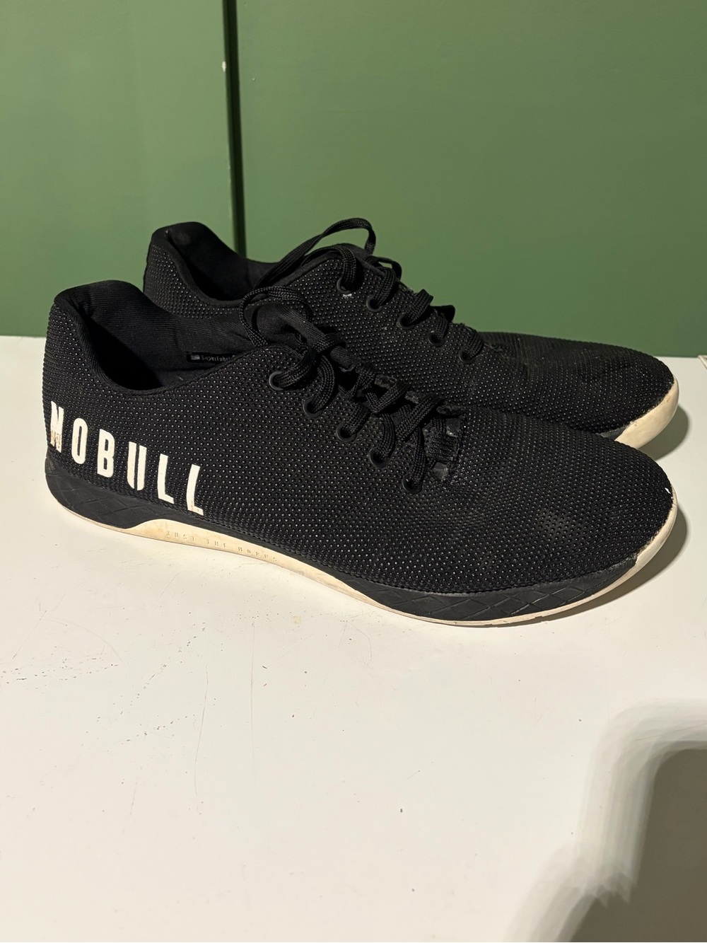 NOBULL Black Men’s Knit SuperFabric Trainer Shoes Size 13